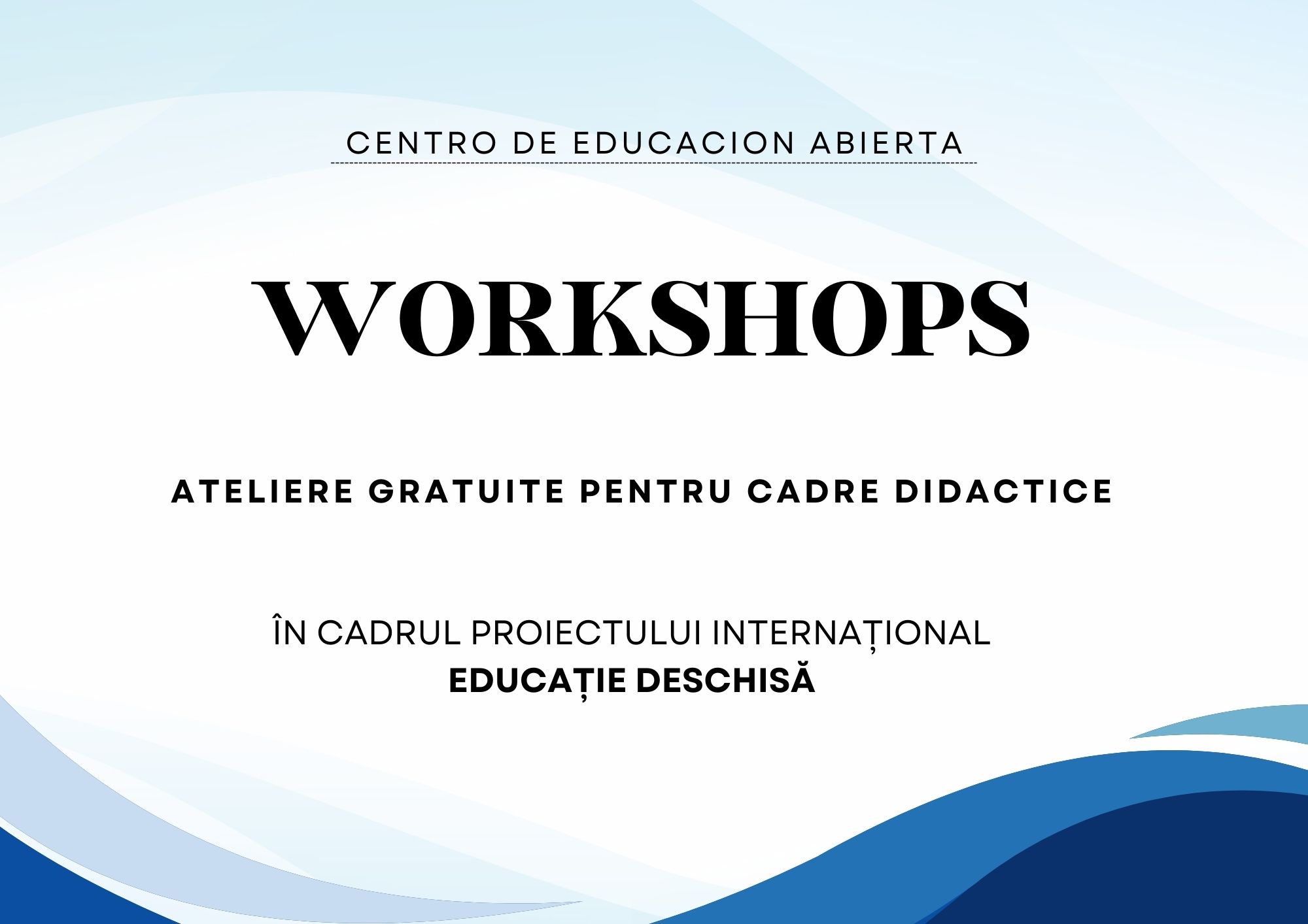 Blue and Yellow Modern Landscape Workshop Certificate